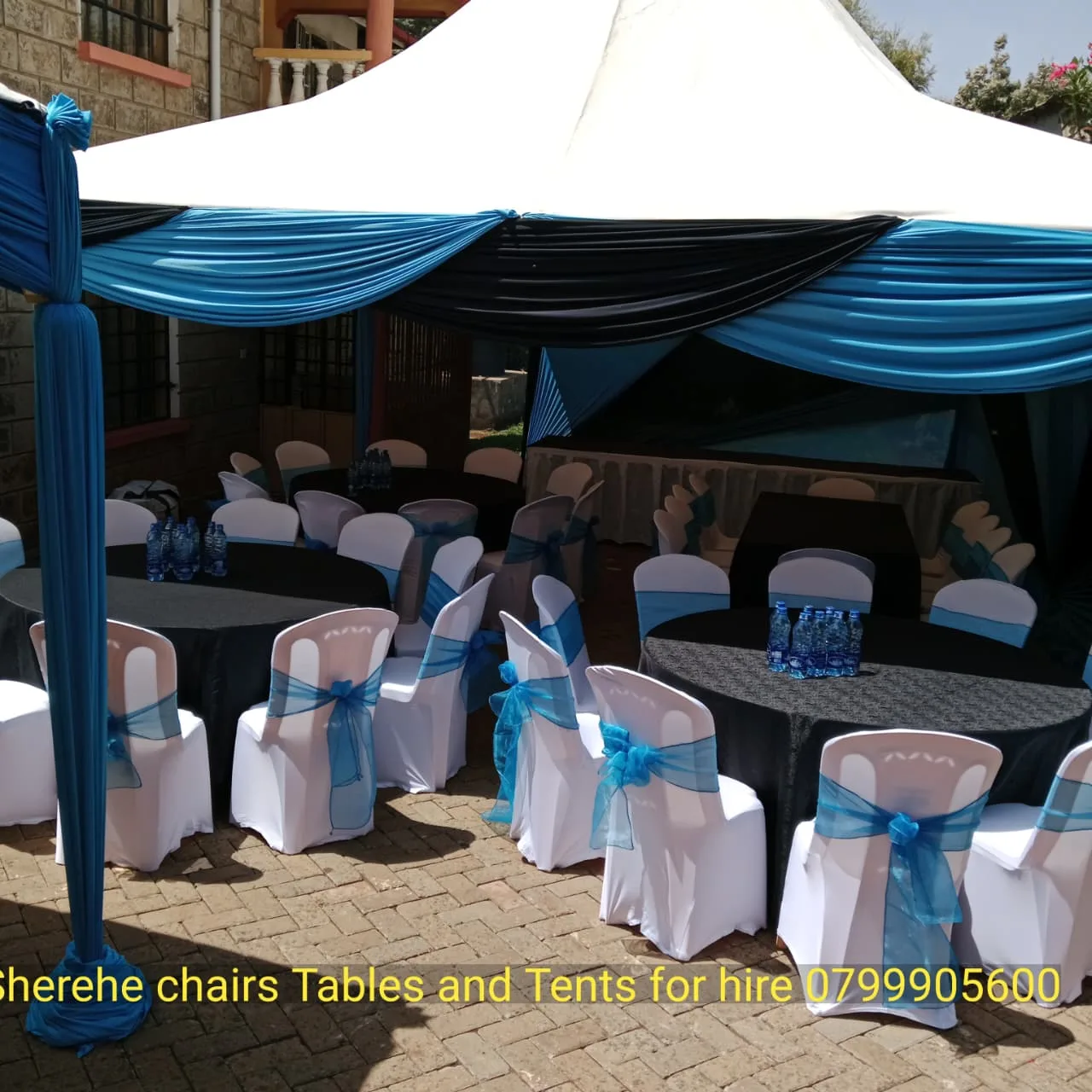Chair Tie Backs set up at a Nairobi event by Sherehe Events - photo 2